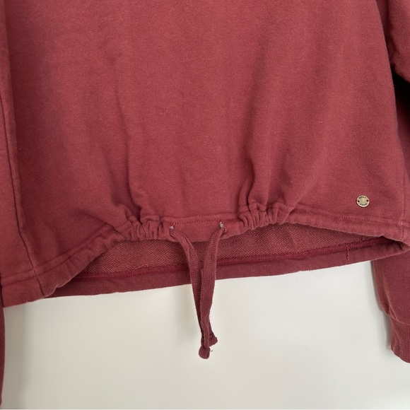 Roxy Henley Pullover Crop Sweatshirt Top - Picture 2 of 13